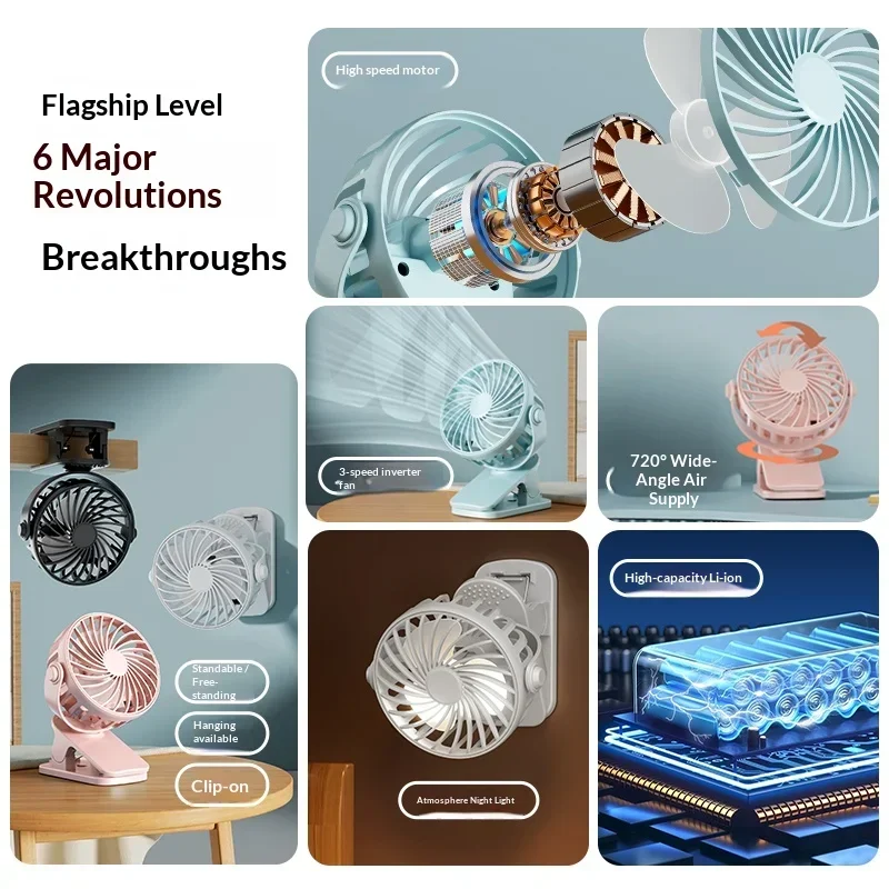 Yeni Şarj Edilebilir Taşınabil - Oscillating Fan Clip incelemesi ve fiyatı