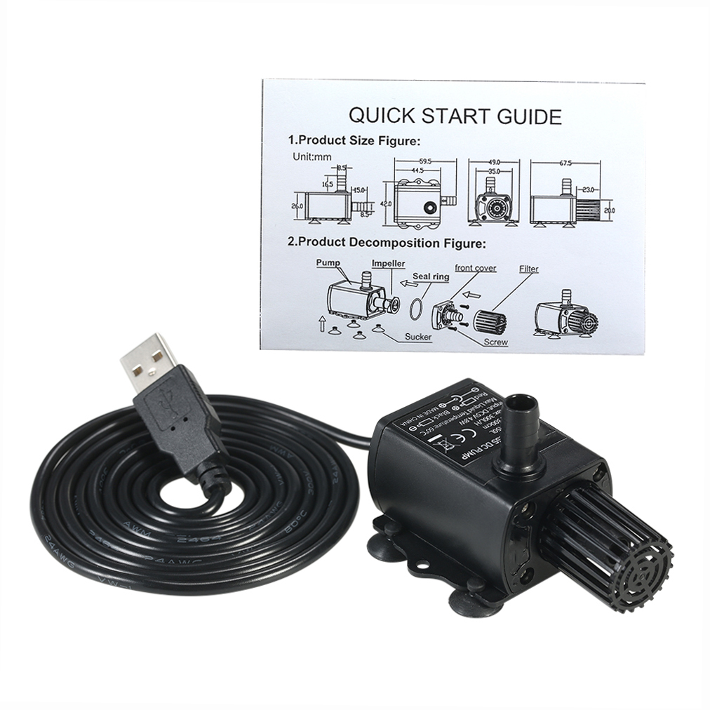 Ultra sessiz Mini USB DC5V 4.8 - Water Pump Submersible Mini incelemesi ve fiyatı
